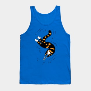 Weird Cat With Bone Hands Swimming Tank Top